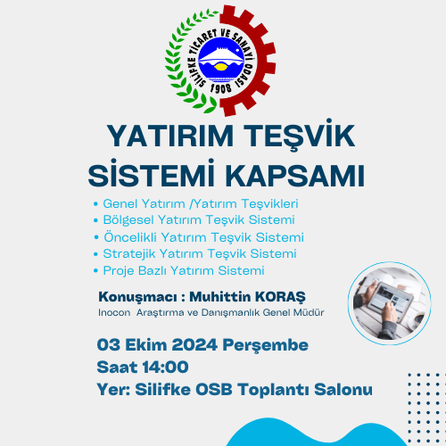 YATIRIM TEŞVİK SİSTEMİ KAPSAMI EĞİTİMİ